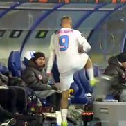 Daniel Bîrligea a lovit lada frigorifică // sursă foto: video DigiSport