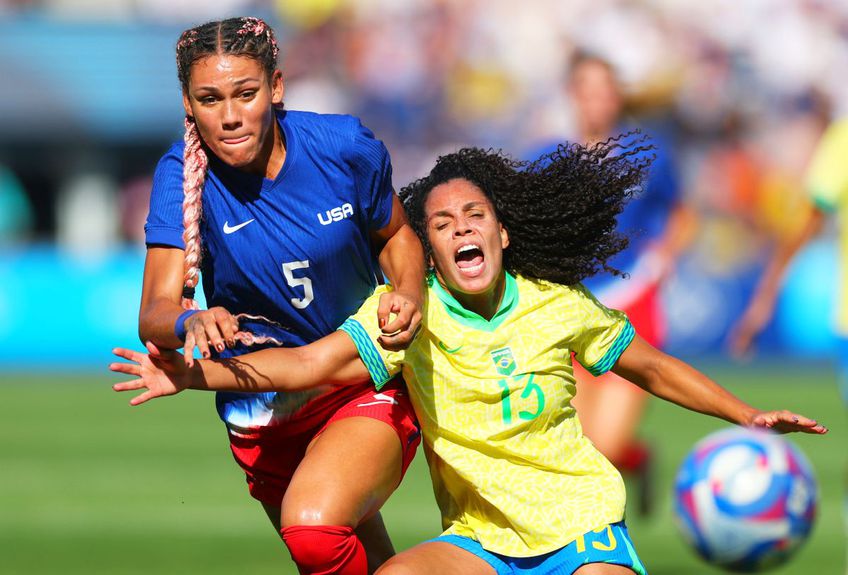 Atacantul echipei naționale a Statelor Unite, Trinity Rodman, 23 de ani, stânga, foto: Guliver/gettyimages