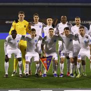 Târnovanu, Miculescu, Graovac, Ngezana, Bîrligea, Dawa, Alhassan, Cisotti, Olaru, Radunovic și Lixandru în Dinamo Zagreb - FCSB / foto: Imago