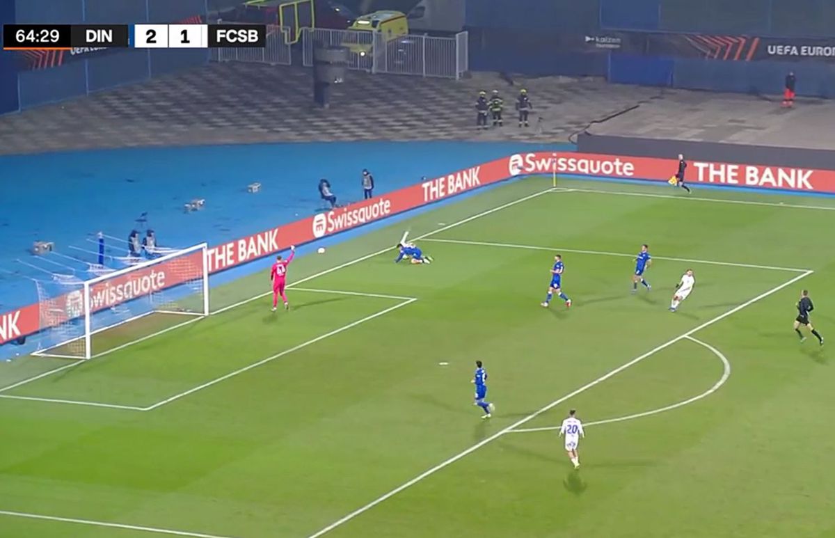 Penalty-ul cerut de Daniel Bîrligea în Dinamo Zagreb - FCSB