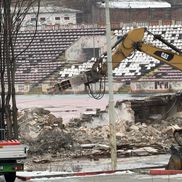 Se lucrează pentru demolarea stadionului Dinamo. Imagini surprize pe 23 ianuarie 2026. Foto: Valentin David (GSP.RO)