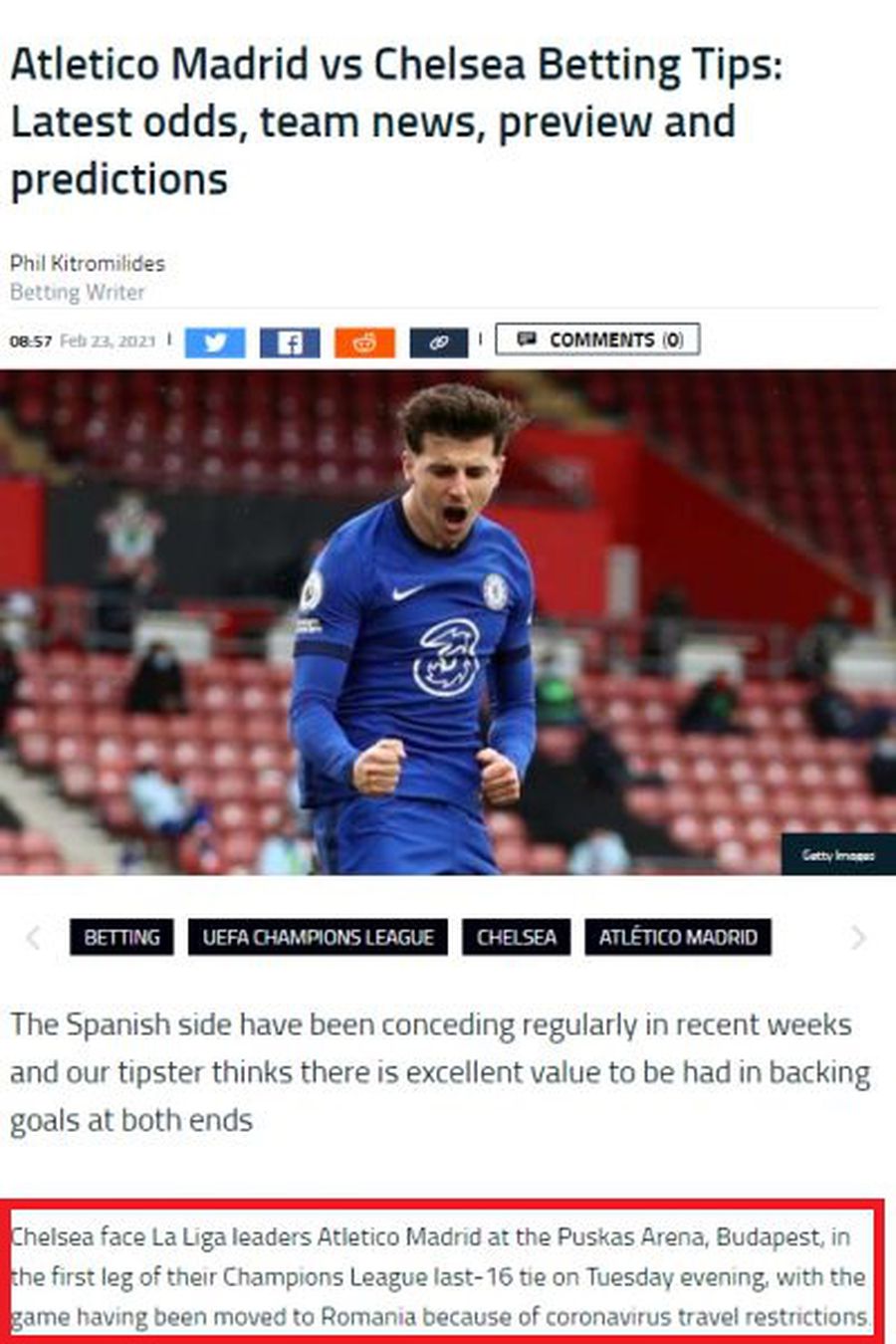 Pasaj din articolul de pe goal.com Pasaj din articolul de pe goal.com