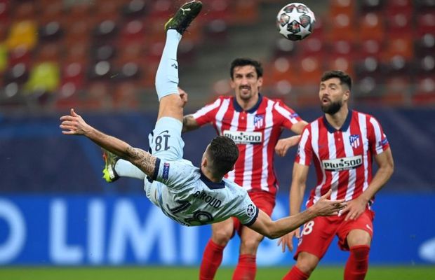 ATLETICO MADRID - CHELSEA. Supergol pe Arena Națională! Olivier Giroud, „foarfecă” de senzație, după o fază controversată