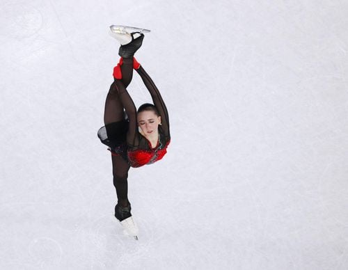 Kamila Valieva în timpul programului liber de la Beijing, ea ocupând poziția a patra la final FOTO Imago Images