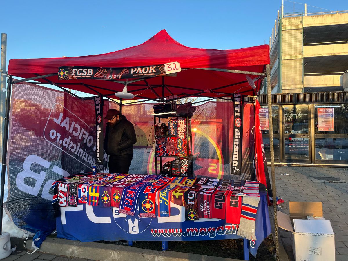 Fan shop-ul celor de la FCSB la meciul cu Dinamo