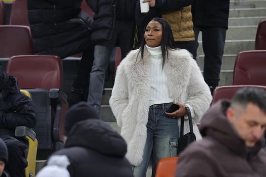 Mbali Malindi, iubita lui Siyabonga Ngezana, la meciul FCSB - Dinamo/ Foto: Ionuț Iordache GSP