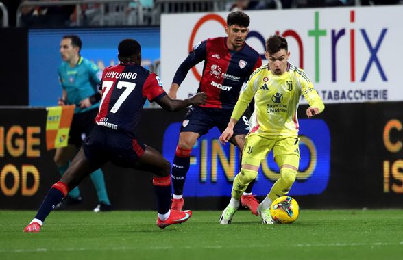 Cu Florinel Coman și Răzvan Marin introduși pe teren în repriza secundă, Cagliari a pierdut la limită cu Juventus pe teren propriu » Clasamentul din Serie A
