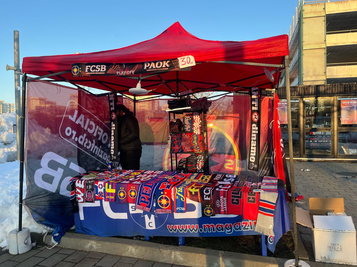 Fan shop-ul celor de la FCSB la meciul cu Dinamo