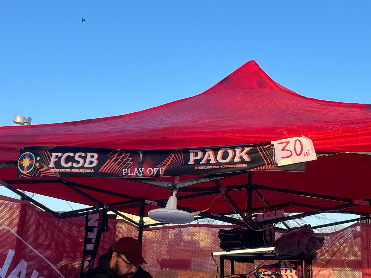 Fan shop-ul celor de la FCSB la meciul cu Dinamo