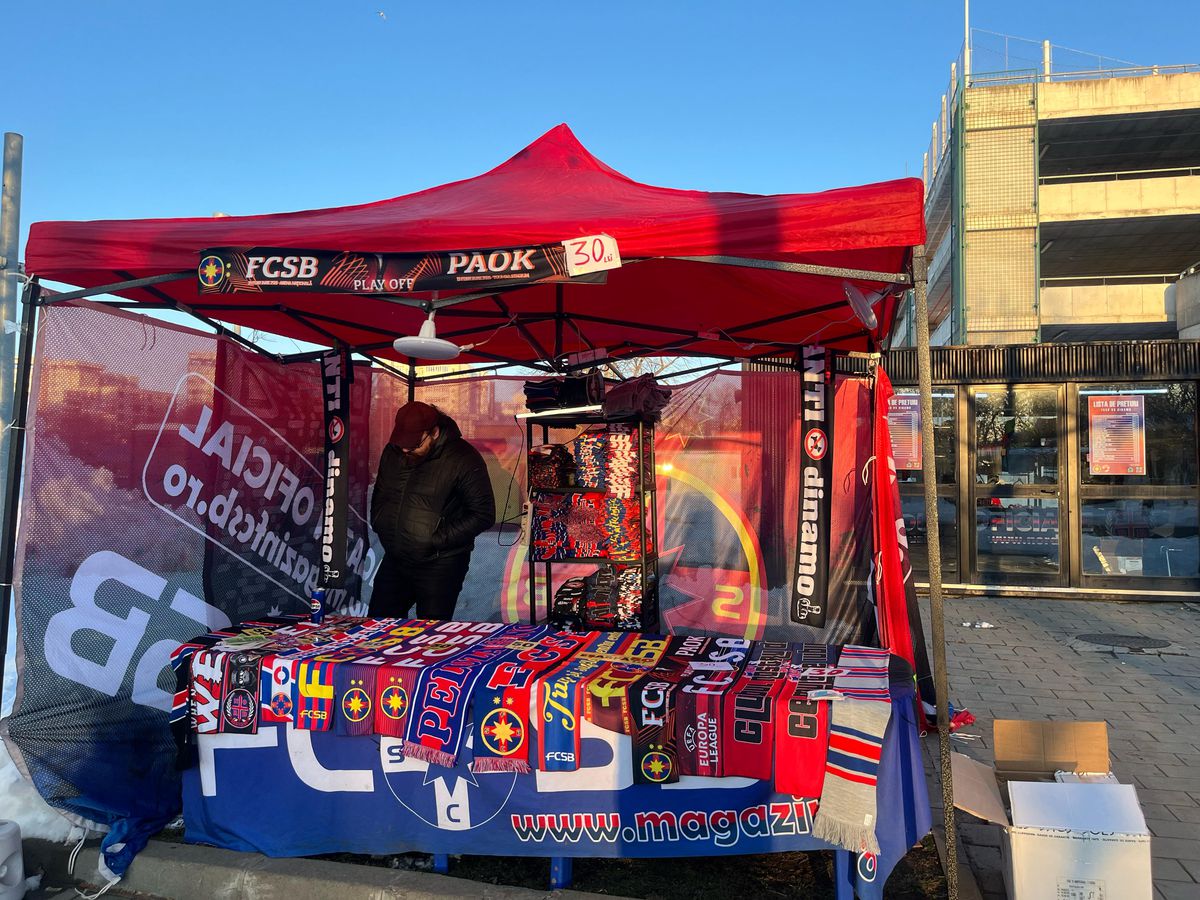 Fan shop-ul celor de la FCSB la meciul cu Dinamo