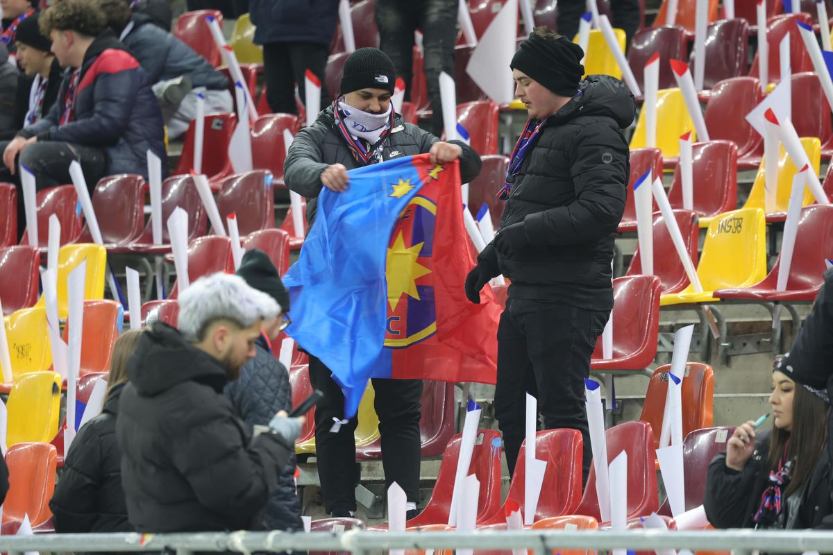 Scenografie la meciul FCSB - Dinamo, 23.02.2025