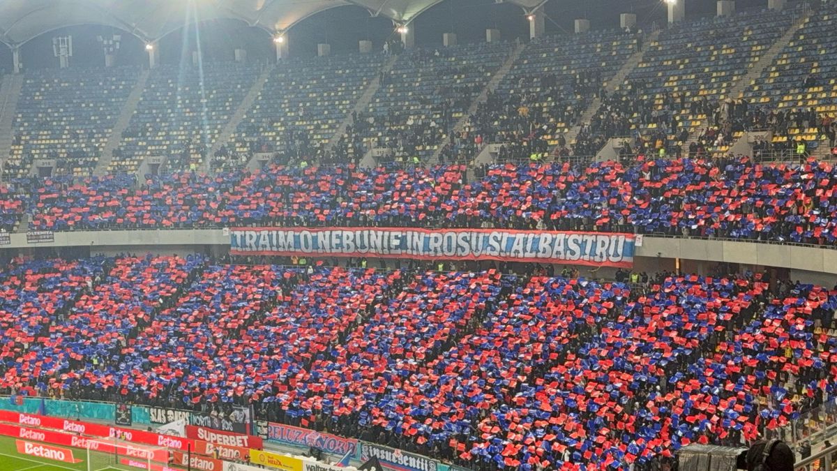 Scenografie la meciul FCSB - Dinamo, 23.02.2025