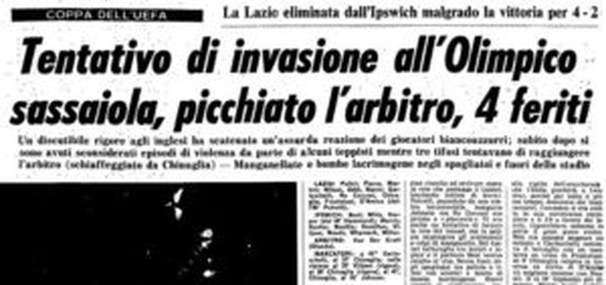 Lazio - Ipswich 1973 - violențe