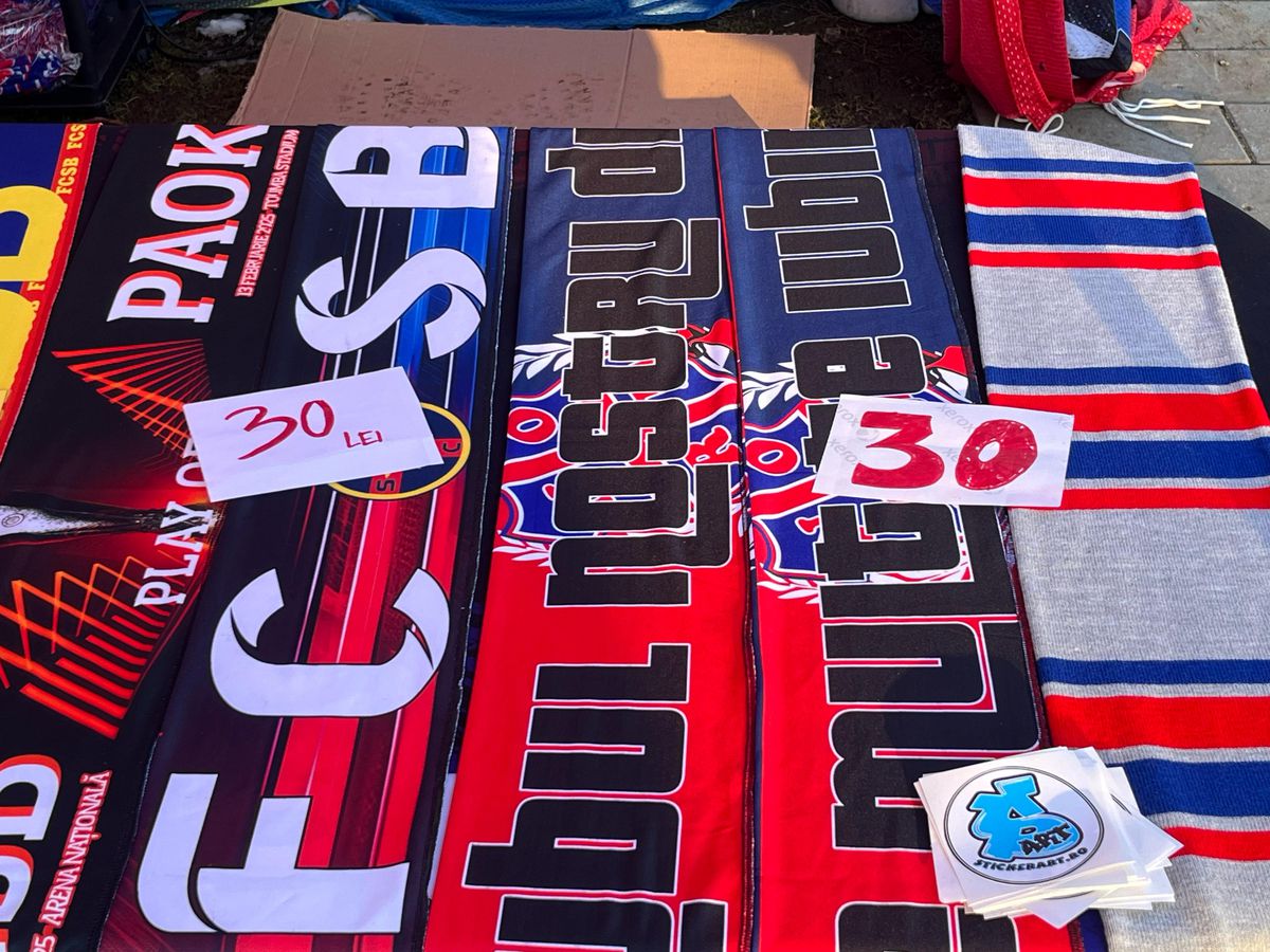 Fan shop-ul celor de la FCSB la meciul cu Dinamo