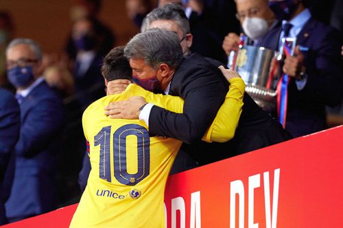 Lionel Messi și Joan Laporta // FOTO: X