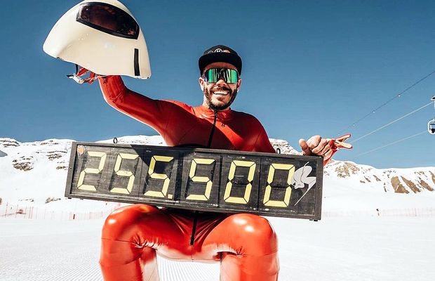 Record ISTORIC în schi » Simon Billy, cel mai rapid din toate timpurile: 255,5 km/h!