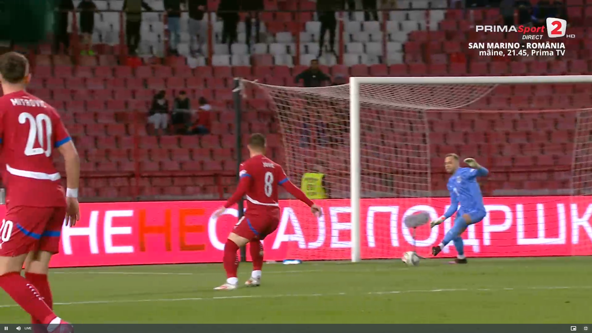 Gol comic primit de Austria în meciul cu Serbia