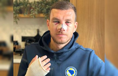 Edin Dzeko, apariție șocantă după ce Mihai Popescu i-a dat un șut în față. Mario Balotelli a intervenit