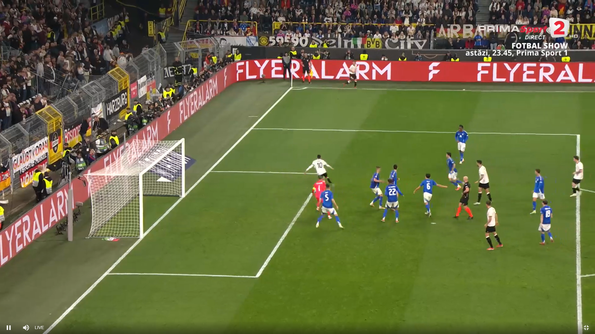 Gafa Italiei la meciul cu Germania