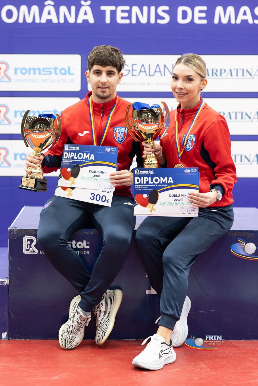 Eduard ionescu și Bernadette Szocs FOTO FRTM Nu are rivală! Bernadette Szocs a devenit campioană națională pentru a șaptea oară la rând în proba de simplu