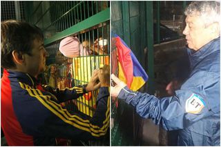 Imagini în oglindă la 14 ani distanță » Același gard, alt selecționer: Mircea Lucescu le-a făcut pe plac fanilor, care au primit cadouri