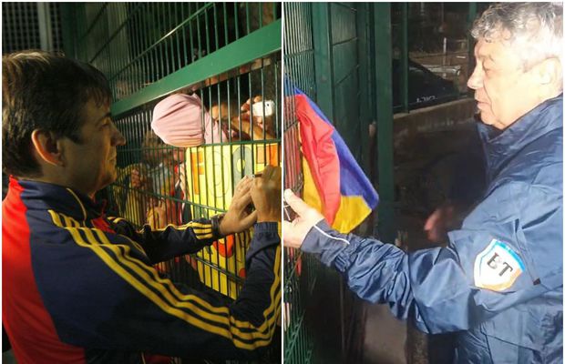 Imagini în oglindă la 14 ani distanță » Același gard, alt selecționer: Mircea Lucescu le-a făcut pe plac fanilor, care au primit cadouri