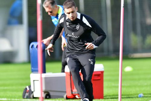 Juri Cisotti, în pericol de „exces de pregătire” la FCSB. Foto: Facebook FCSB