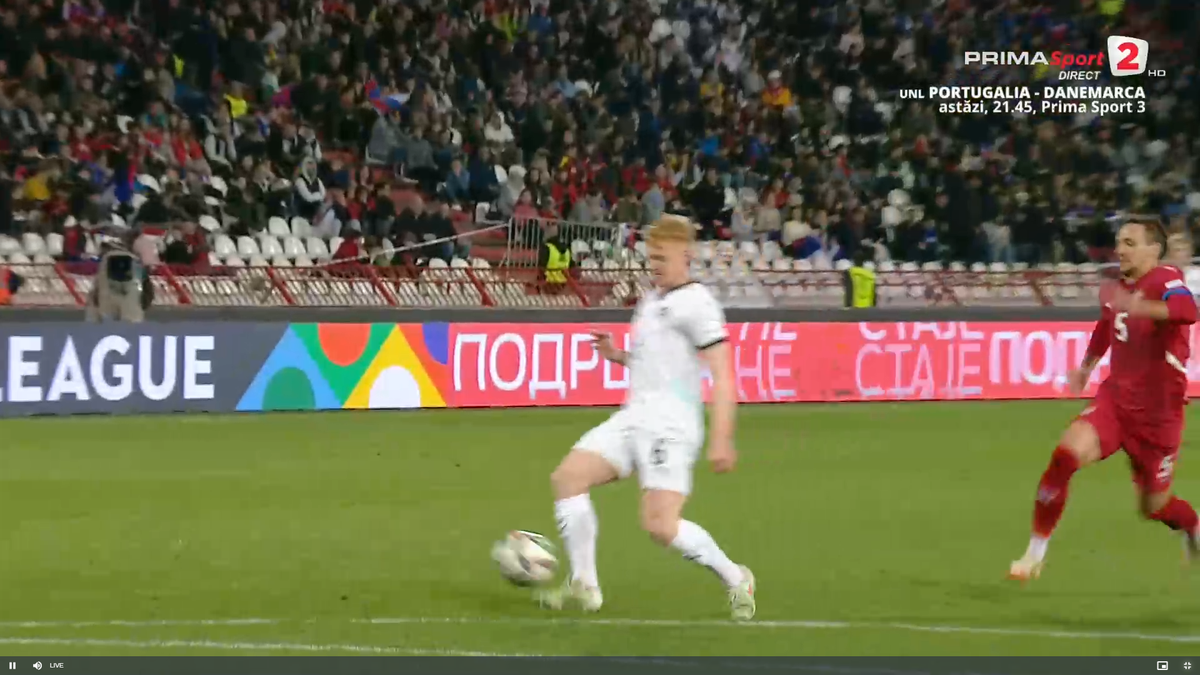 Gol comic primit de Austria în meciul cu Serbia