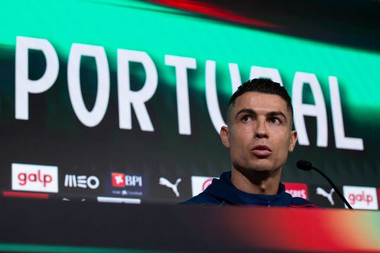 Cristiano Ronaldo, în conferința de presă dinaintea partidei cu Danemarca / Foto: Imago