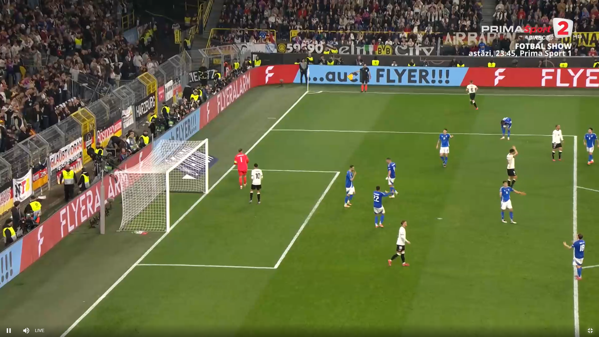 Germania, gol ANTOLOGIC în poarta Italiei » Așa ceva nu s-a mai văzut: inclusiv camerele TV au fost surprinse