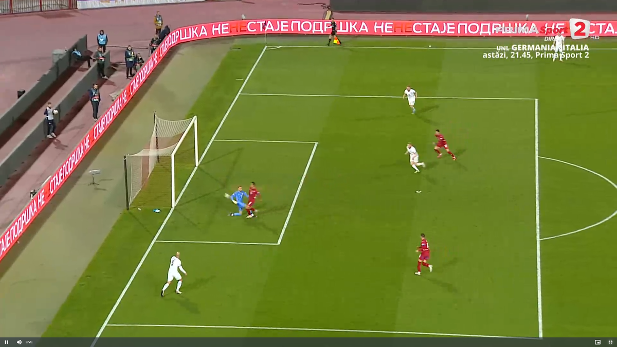 Gol comic primit de Austria în meciul cu Serbia