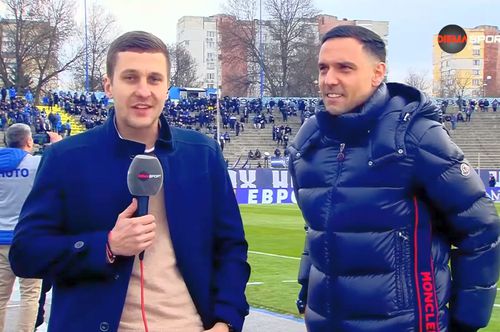 Georgi Milanov (dreapta), prezent în weekend la meciul dintre Levski Sofia și Cherno More
