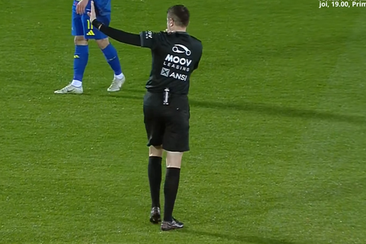 Moment rar în Unirea Slobozia - Oțelul Galați! Arbitrul a avut nevoie de schimbare
