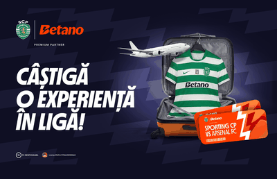 Câștigă două bilete în Liga Campionilor, la Sporting - Arsenal