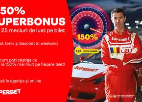 Top 25 meciuri de pariat în weekend. Cu SuperBonus poți câștiga cu 150% mai mult pe fiecare bilet!