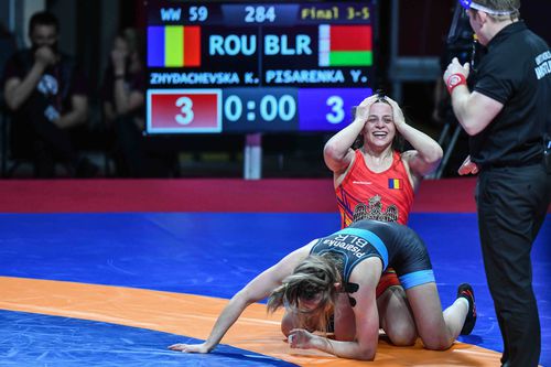Kateryna Zhydachevska fericită după decizia din meciul pentru bronz Foto Imago Images