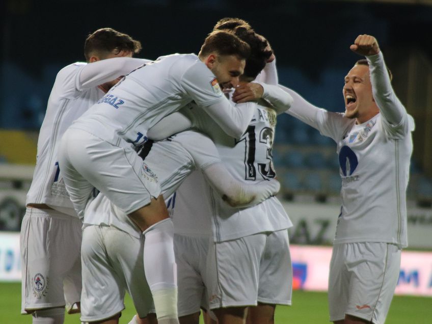 Gaz Metan a învins-o categoric pe Dinamo, scor 4-1, în runda a 3-a a play-out-ului din Liga 1. Foto: sportpictures.eu