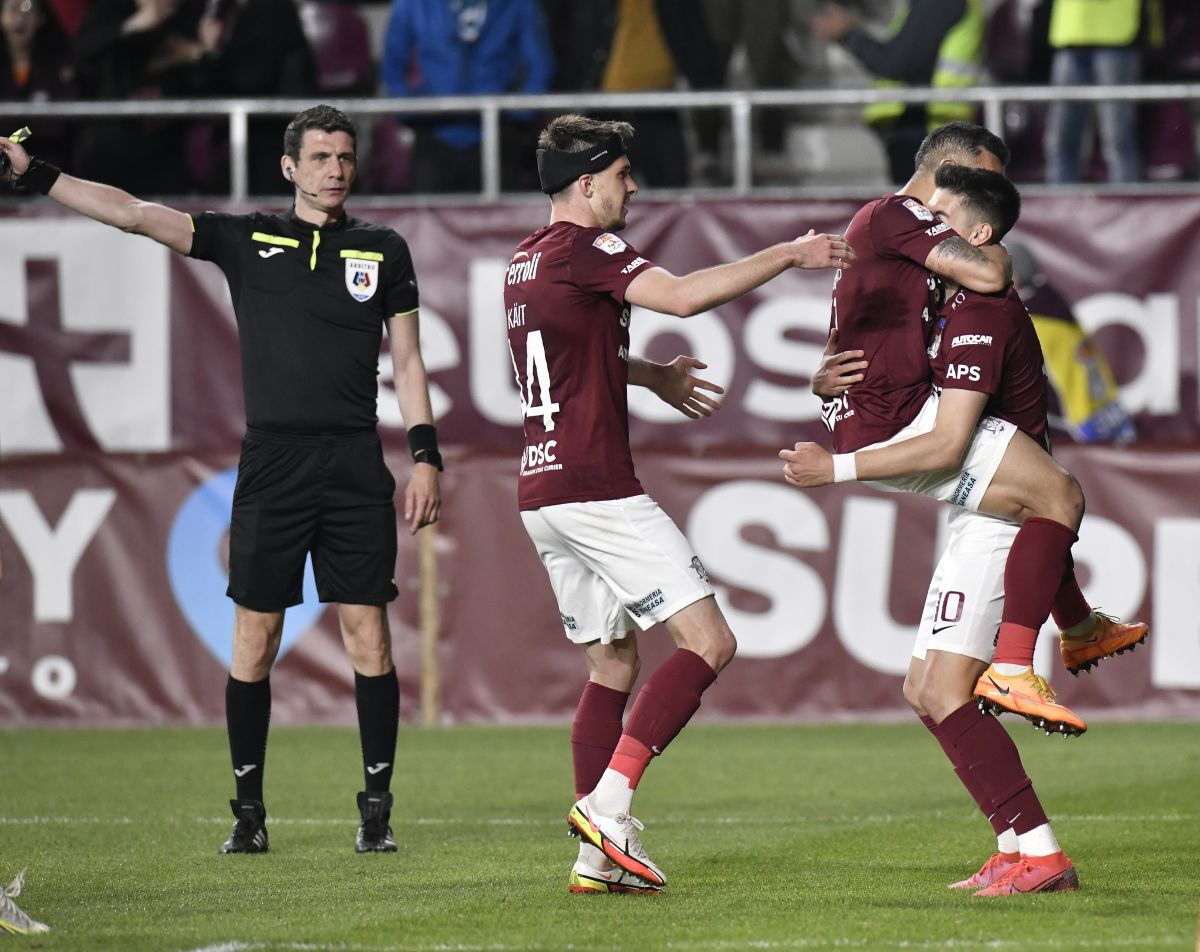 7/7 cu Mutu! Rareș Ilie, cu un gol de excepție, a decis Rapid - Sepsi » Clasamentul din play-out