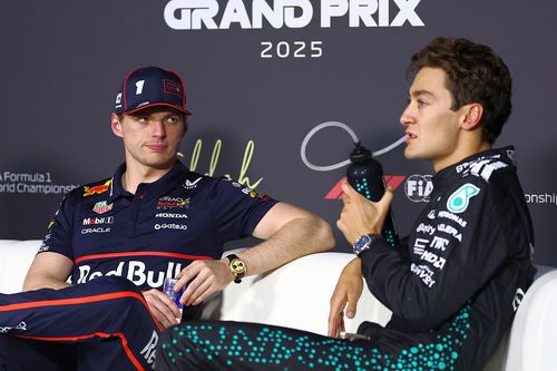 Max Verstappen, alături de George Russell // foto: guliver/gettyimages