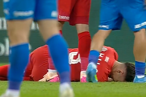 Opruț a rămas la pământ și n-a mai putut continua jocul