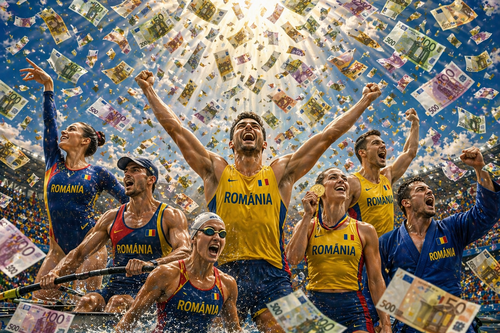 Sportul românesc are parte de finanțări consistente pe multiple canale, deși oamenii din sistem se plâng de lipsa fondurilor. Foto: imagine generată prin AI