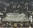 Fanii lui PAOK, omagiu pentru suporterii care și-au pierdut viața în România / foto: Facebook @Ultras Clips