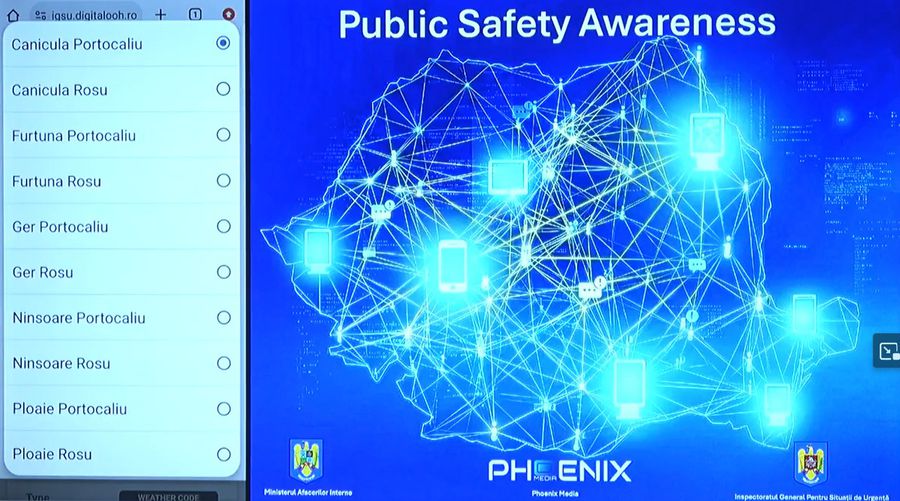 Mesajele RO-alert, direct pe panourile digitale stradale din București și alte 17 orașe