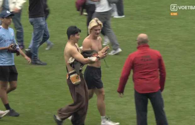 Asta e ultima! A crezut că-l vede pe Haaland pe teren, la petrecerea lui Manchester City. Cine era, de fapt