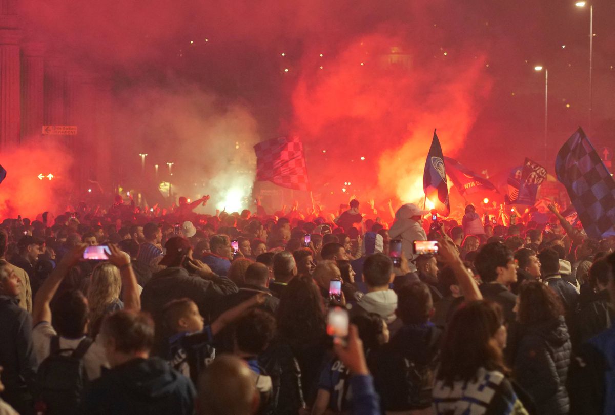 Sărbătoarea fanilor celor de la Atalanta, după triumful din Europa League / 23.05.2024