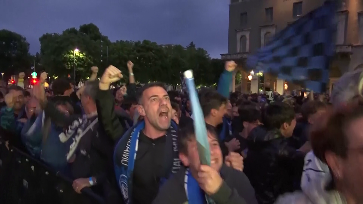 Bergamo versus Leverkusen » Imagini cu trăirile suporterilor din cele două orașe, în timpul finalei Europa League