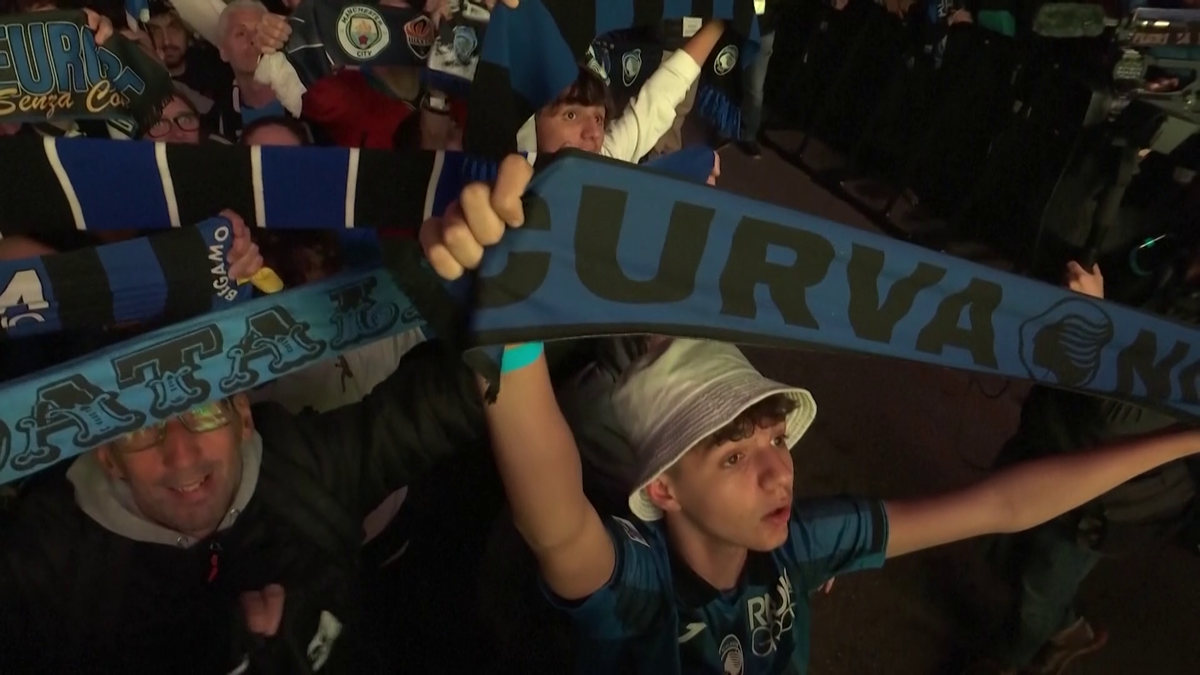 Bergamo versus Leverkusen » Imagini cu trăirile suporterilor din cele două orașe, în timpul finalei Europa League