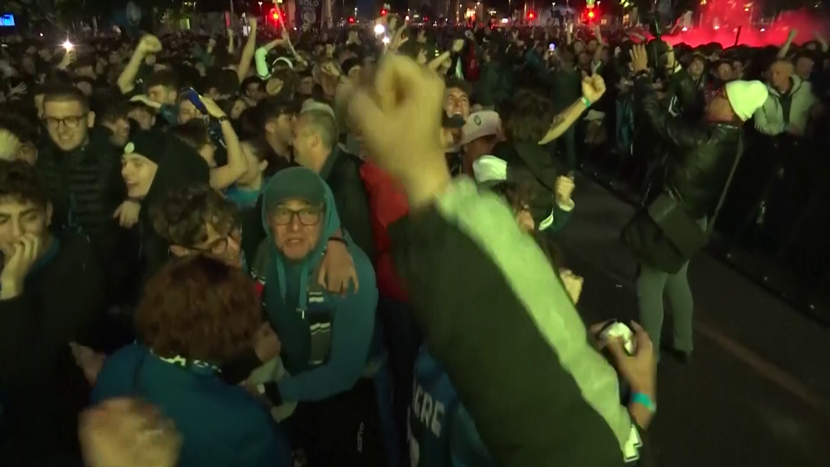 Bergamo versus Leverkusen » Imagini cu trăirile suporterilor din cele două orașe, în timpul finalei Europa League