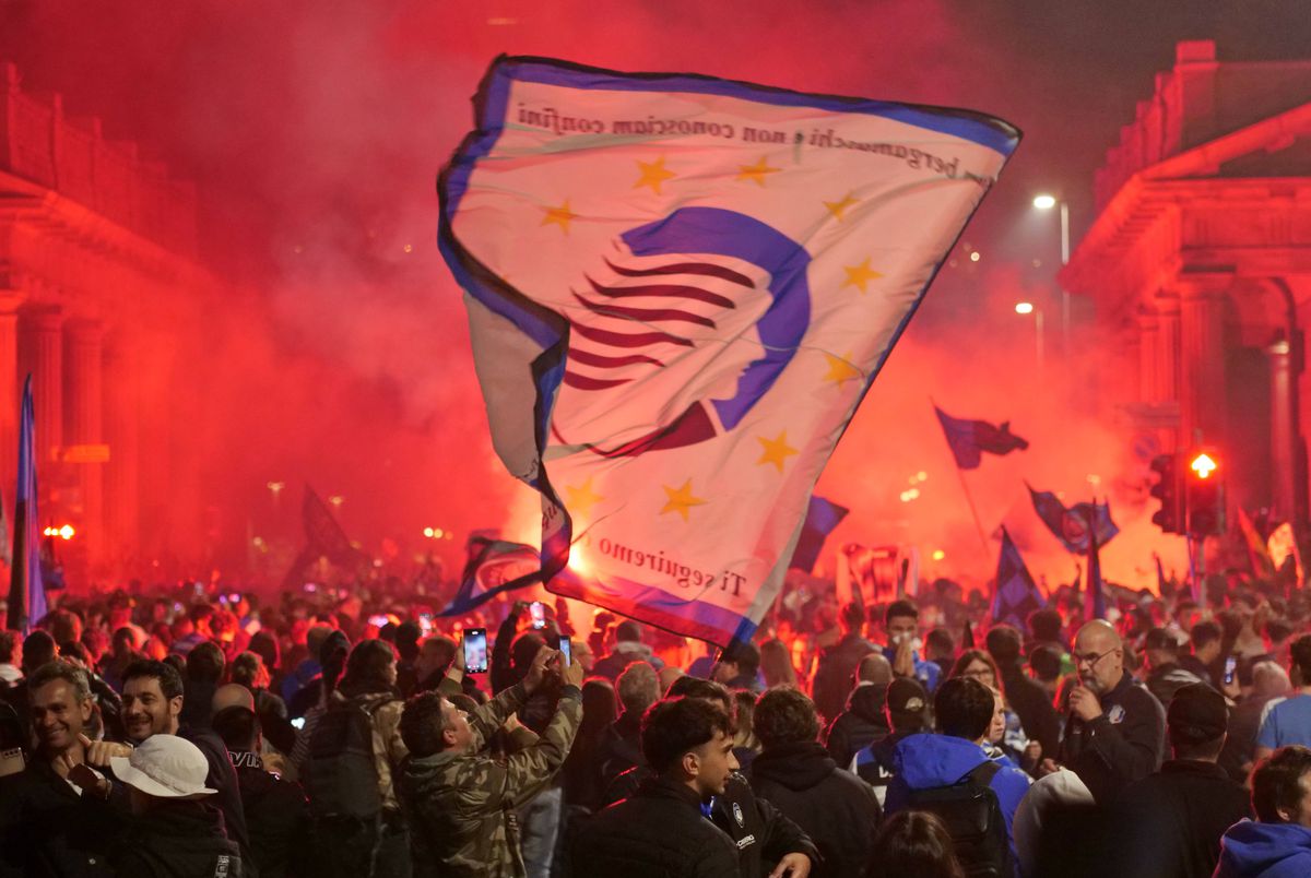 Sărbătoarea fanilor celor de la Atalanta, după triumful din Europa League / 23.05.2024