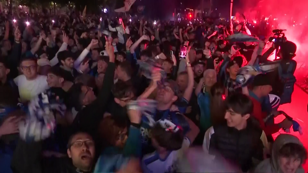 Bergamo versus Leverkusen » Imagini cu trăirile suporterilor din cele două orașe, în timpul finalei Europa League